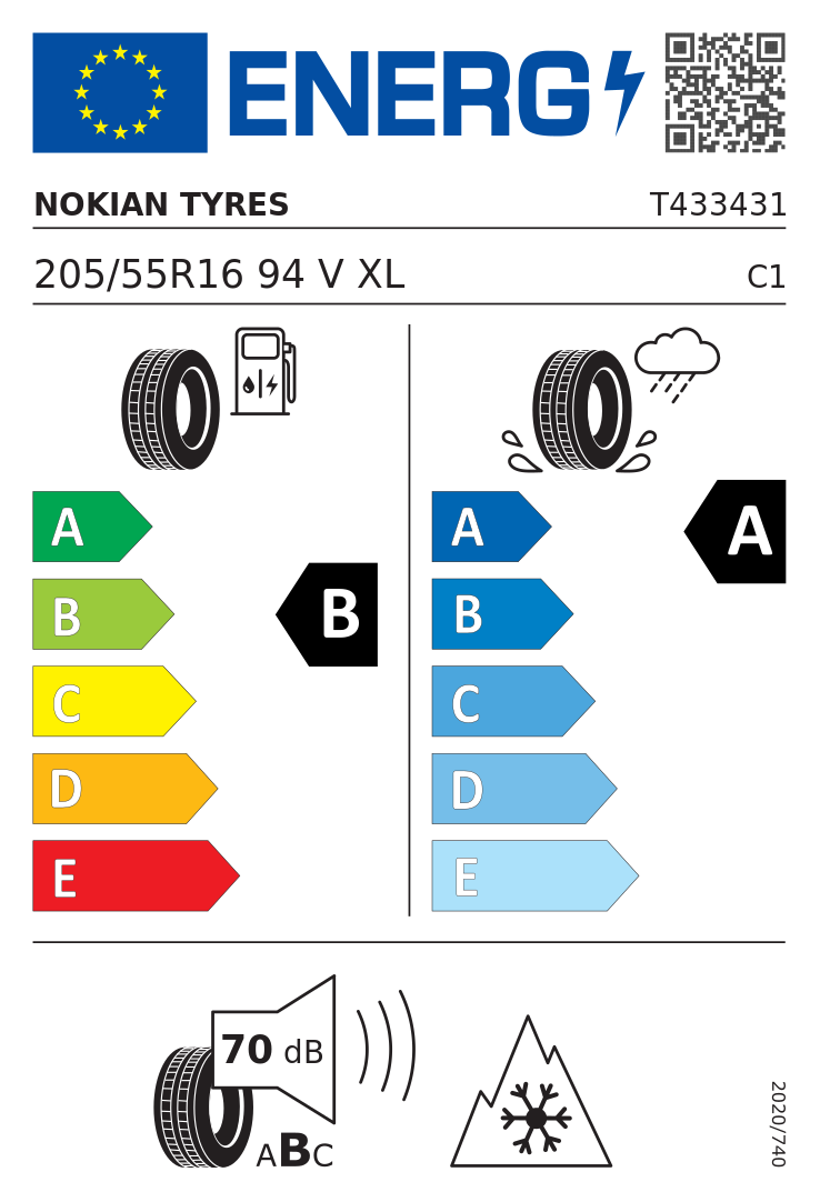 Etykieta opony Nokian SEASONPROOF 2 205/55R16 94V XL