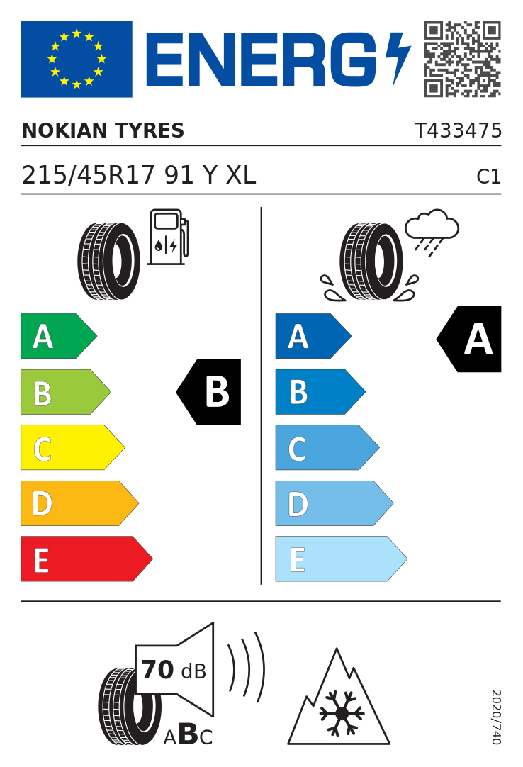 Etykieta opony Nokian SEASONPROOF 2 215/45R17 91Y XL